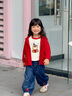 幼歌（YOUGE）嬰幼兒秋季新款活潑草莓柔軟燈籠褲輕盈透氣寬松牛仔褲 牛仔藍（66-90兩用襠） 90 cm 曬單實(shí)拍圖