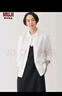 無印良品（MUJI）女式水洗平紋襯衫領(lǐng)襯衫女純棉長袖襯衣外套內(nèi)搭女士秋季女裝上衣 白色 XL （165/92A） 曬單實拍圖