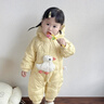 班喜迪【三防】嬰兒羽絨服連體衣冬季寶寶衣服白鴨絨連帽外出服秋冬爬服 黃色 80 曬單實(shí)拍圖
