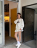 斐樂(lè )（FILA）女鞋德訓鞋2025秋季新款鞋子飛泉鞋薄底鞋運動(dòng)休閑鞋 椰漿白/淺金屬銀-CM 36.5 曬單實(shí)拍圖