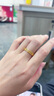 中國黃金（CHINA GOLD）黃金銅錢(qián)戒指女足金閉口錢(qián)多多錢(qián)幣戒指生日禮物送女朋友 金重約1g*日進(jìn)斗金銅錢(qián)戒指 【圈口16#】 曬單實(shí)拍圖
