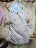童泰（TONGTAI）嬰兒睡袋純棉恒溫寶寶雙層長(cháng)袖連體睡衣男女童防驚跳防踢被 綠色-暖姜【秋冬中厚 室溫10-20℃】 S【適合身高55-75cm】建議年齡0-9個(gè)月 曬單實(shí)拍圖