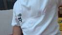 名創(chuàng  )優(yōu)品（MINISO）短袖男純棉休閑寬松夏季圓領(lǐng)百搭青少年潮流半袖t恤 白 M 曬單實(shí)拍圖