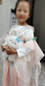 安妮優(yōu)兒女童漢服中秋節(jié)中國風(fēng)唐裝連衣裙超仙襦裙子古風(fēng)公主裙 粉色 120 曬單實(shí)拍圖