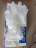 藍帆醫療（blue sail+）  一次性使用PVC檢查手套無(wú)粉醫用手套 透明色 100只/盒 中號M碼 曬單實(shí)拍圖