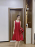 喜雅萌孕婦遮肚子敬酒服紅色敬酒服孕婦遮肚2025新款新娘高級感訂婚禮服 dfl245整套(背心裙+外搭) L 曬單實(shí)拍圖