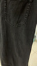 森馬（Semir）森柔牛仔|牛仔褲女抓毛闊腿褲舒適街頭個(gè)性冬季寬松長(cháng)褲潮酷 牛仔水洗黑98201 L 曬單實(shí)拍圖