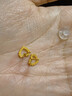 六福珠寶足金鏤空愛(ài)心黃金耳釘女款禮物 計價(jià)G01G0026DS 約0.75克 曬單實(shí)拍圖
