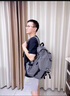 ROWILUX德國品質(zhì)大容量輕便雙肩包防水學(xué)生男士休閑大容量雙肩包旅行包 灰色[中號]-送[掛件] 曬單實(shí)拍圖