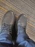 斯凱奇（Skechers）閃穿鞋男士商務(wù)鞋秋季薄款一腳蹬德比鞋軟底上班通勤休閑鞋205353 曬單實(shí)拍圖