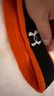 安德瑪（Under Armour）運動發(fā)帶男女 籃球裝備瑜伽健身吸汗頭帶止汗帶頭戴導汗帶 黑橙色 曬單實拍圖