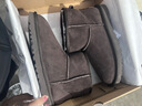 UGG EVERSHEEPSKINS羊皮毛一體桑坡冬季周冬雨同款一?？踀GG雪地靴真毛加絨短靴 灰色 40 曬單實(shí)拍圖