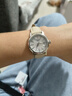 天梭（TISSOT）【官方授權(quán)店】瑞士手表 新款夢圓系列1853小美人石英女表 貝母盤皮帶T129.210.16.111.00 曬單實(shí)拍圖