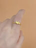 中國黃金（CHINA GOLD）黃金貓與魚(yú)戒指女款足金百搭指環(huán)手飾品情人節生日禮物送女友老婆 貓與魚(yú)戒指  圈號13  約0.9g 曬單實(shí)拍圖