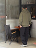 gxg.jeans男裝 黑色基礎通勤休閑長(cháng)褲寬松直筒男士 25秋新品 黑色 L (175) -31碼 曬單實(shí)拍圖