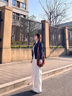 艾珠兒（Aizhuer）休閑褲女裝2025秋季學(xué)院小香風(fēng)針織開(kāi)衫褲子女韓系穿搭一整套裝 藍色假兩件上衣+褲子 M 曬單實(shí)拍圖