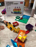貝恩施兒童積木玩具鉆面彩窗磁力片3-6歲磁鐵玩具禮物拼插7.5拼圖120片 曬單實(shí)拍圖