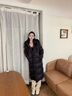 羽淘長款羽絨服女2025新款時尚加厚保暖羽絨外套中長款過膝極寒防寒服 黑色 XS 【建議85-100斤】 曬單實拍圖