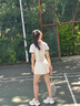 天使季節風(fēng)琴百褶網(wǎng)球裙女2025新款羽毛球服絕美運動(dòng)高腰半身短裙 白色 S 曬單實(shí)拍圖