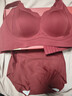 婷美紅色內衣女小胸聚攏本命年無(wú)鋼圈文胸罩結婚新娘內褲襪子套裝禮盒 曬單實(shí)拍圖