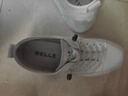 百麗（Belle）小白鞋女鞋商場款厚底增高一腳蹬單鞋透氣休閑鞋U8N1DAM3預(yù)售 白色 34 (220mm) 曬單實拍圖