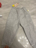 papa爬爬秋冬款男女寶寶不倒絨衛衣布純色收腳褲兒童褲子 灰色 100 cm 曬單實(shí)拍圖