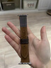 WJU適用蘋(píng)果手表表帶s11新款iWatch9透氣apple watch s8夏天ultra3女生s10高級感s6腕帶ins風(fēng) ins羊絨皮質(zhì)咖啡色拼棕色 46mm表盤(pán)10代 曬單實(shí)拍圖
