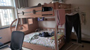 可顏上下鋪床兒童床男孩女孩卡通高低床子母床雙層床小戶(hù)型實(shí)木上下床 柜梯款 上床寬130  下床寬150 曬單實(shí)拍圖