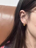 百年老鳯祥歐美夸張金屬銀色水滴耳針女輕奢小眾耳環(huán)耳飾q 大號金色/對[S925銀針] 曬單實拍圖