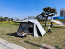 牧高笛（MOBIGARDEN）假日山居5.9帳篷 戶(hù)外露營(yíng)自動(dòng)速開(kāi)黑膠帳篷 NX23661011 晨霧白 曬單實(shí)拍圖