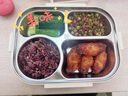 九陽(yáng)（Joyoung）316L飯盒學(xué)生上班族便當盒送筷勺大容量四分格餐盒1500ML白 曬單實(shí)拍圖