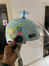 永久3C兒童頭盔電動(dòng)車(chē)全盔3-12歲半盔6-12歲安全帽 3-6歲四季夏季電瓶車(chē)105淺藍色高清長(cháng)鏡+四季護耳 曬單實(shí)拍圖