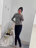 雅鹿2條高腰秋褲女士無痕抗菌加絨線褲秋冬季薄款收腹提臀打底保暖褲 黑色+紫色 【2條裝】 L 推薦160~165cm/90~110斤 曬單實拍圖