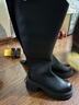 他她（TATA）加絨盧昱曉彈力小V靴軟糖靴厚底長(cháng)筒靴子高跟騎士靴 黑色（高糖7CM-絨里）-CGG01 36 曬單實(shí)拍圖