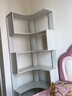 意法格轉角書(shū)架臥室落地多層置物架轉角書(shū)柜靠墻帶抽屜床頭柜轉角柜一體 【加厚板材】60*60五層暖白 曬單實(shí)拍圖