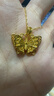 中銀億金花絲蝴蝶黃金項鏈女古法足金吊墜掛墜生日中秋節(jié)禮物送女友老婆 古法花絲蝴蝶吊墜+足金鏈-活動款【金重約5.2g】 曬單實拍圖