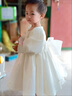 G.DUCKKIDS小黃鴨女童連衣裙春秋款兒童生日禮服裙子花童女寶寶公主裙女孩衣 白色 90 尺碼1~2歲【 80-90cm】 曬單實(shí)拍圖
