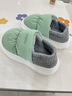 樸西冬季保暖源計劃棉鞋兒童款柔軟防水羽絨布幫面防滑厚底包跟棉鞋 薄荷綠 26 27(190mm) 曬單實(shí)拍圖