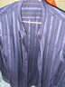 勁霸男裝 【桑蠶絲】男士春秋新款條紋合身長(cháng)袖休閑襯衫|BCCG1374 紫蘭 2XL 曬單實(shí)拍圖