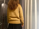 恒源祥2025新款100%純羊絨開(kāi)衫女立領(lǐng)拉鏈媽媽裝毛衣秋冬針織外套保暖 黃駝 M 建議95-108斤 曬單實(shí)拍圖