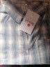 元蓓盈韓系藍色格子長(cháng)袖襯衫休閑新款慵懶百搭寬松上衣襯衣外套 6032淺藍色 M 建議95-105斤 曬單實(shí)拍圖