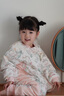 威爾貝魯（WELLBER）恒溫睡袋嬰兒蠶絲睡衣秋冬兒童寶寶防踢被子薄夾棉 鈴蘭小兔XL 曬單實(shí)拍圖