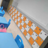 愛(ài)創(chuàng  )宇教室書(shū)包柜幼兒園中小學(xué)生儲物柜ABS塑料獨門(mén)學(xué)校帶鎖格子收納柜 淺藍白-組合款單門(mén) 高310mm*長(cháng)290mm*深400mm 曬單實(shí)拍圖