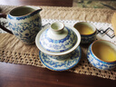 不拙三才蓋碗防燙茶具帶把分茶器帶茶漏過(guò)濾網(wǎng)青花瓷汝窯蓮蓋碗三件套 曬單實(shí)拍圖