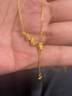 周六福蛇來運轉(zhuǎn)黃金項鏈女生肖蛇足金吊墜生日禮物計價A0613100 約3.55g 曬單實拍圖