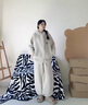 貓人【顆粒絨】女士睡衣冬季絨款保暖連帽拉鏈時(shí)尚可外穿家居服新品 曬單實(shí)拍圖