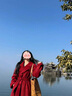 皮爾卡丹（pierre cardin）酒紅色雙面呢羊絨大衣女長款2024秋冬新款修身顯瘦過膝羊毛呢外套 深駝色 XL 127-140斤左右 曬單實(shí)拍圖