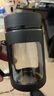 玻璃水杯商務(wù)杯大容量男女生帶蓋泡茶杯家用含茶隔把手杯 商務(wù)把手杯黑色 500ml 1只 曬單實(shí)拍圖