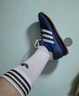 adidas經(jīng)典舒適三條紋短筒及踝襪子男女阿迪達斯官方三葉草 白/藍(lán)/暗灰 3942 曬單實拍圖