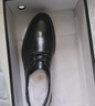海瀾之家HLA皮鞋男士商務(wù)休閑系帶德比正裝鞋子男H135/H171 黑色45 曬單實(shí)拍圖